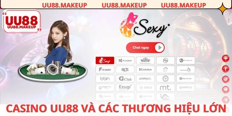 Hệ thống đối tác danh tiếng đồng hành cùng casino UU88