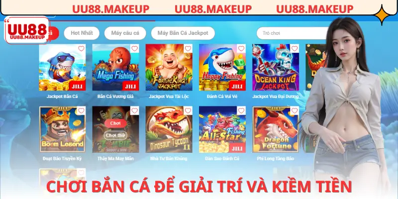 Sảnh game bắn cá UU88 phù hợp cho những ai muốn thư giãn
