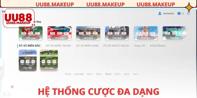 Đa dạng hình thức cược cho lô thủ tại xổ số UU88