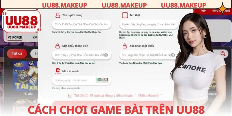 Các thao tác để chơi game bài trên nhà cái
